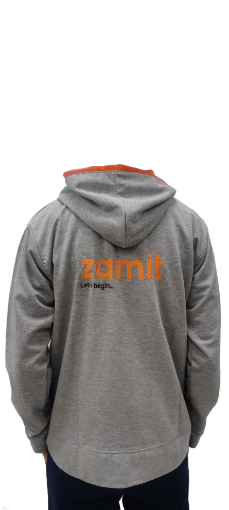 zamit Full Sleeved Hoodie : Zip Up Hoodie ( Unisex )with zamit logo	