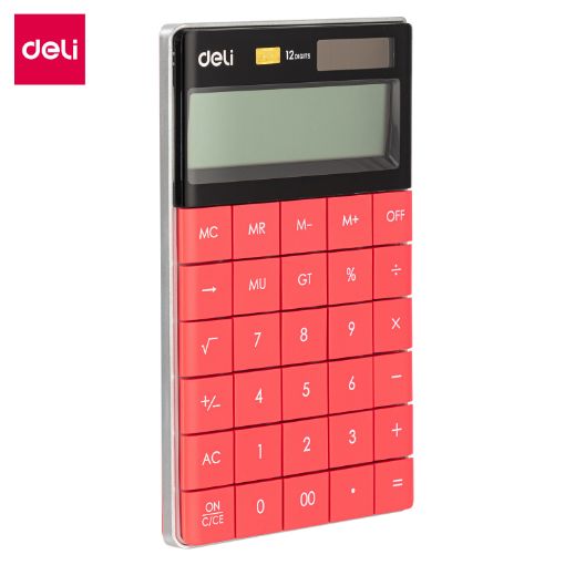 Picture of Deli W1589 12 - DGT Modern Calculator - Red Colour