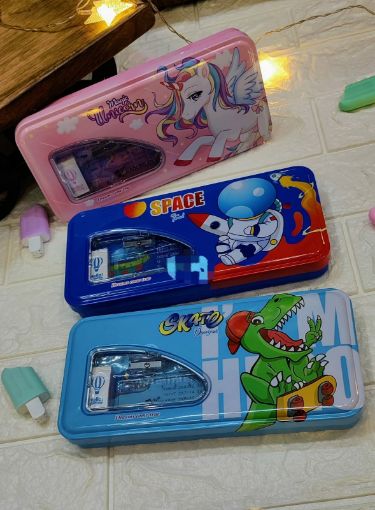 Picture of Double Layer Partition Metal Pencil Box