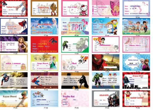 Picture of Customised Printed Book Labels 