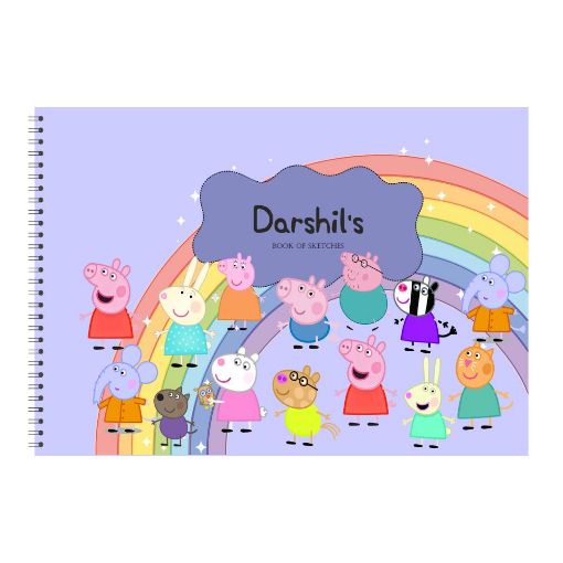 Picture of Personalised Sketch Book - Peppa Family