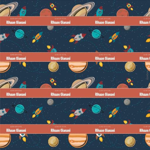 Picture of Personalised Wrapping Paper - Space (Pack of 10)