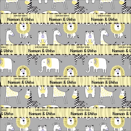 Picture of Personalised Wrapping Papers - Jungle Animal 1 (Pack of 10)