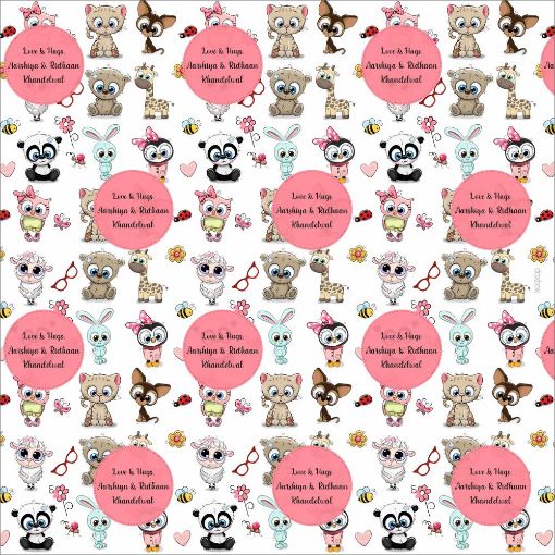 Picture of Personalised Wrapping Papers - Cute Animal Wrapping (Pack of 10)