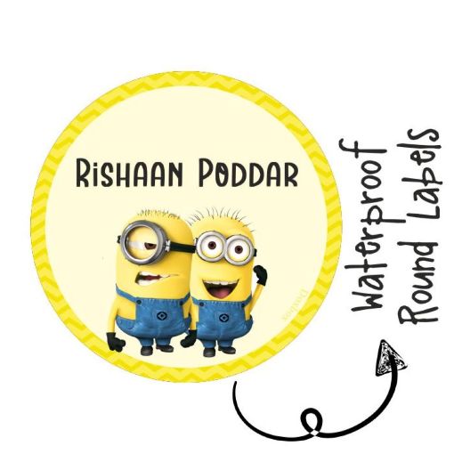 Picture of Personalised Round Label - Minion (Pack of 77)