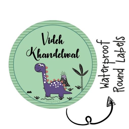 Picture of Personalised Round Labels - Dino (Pack of 77)