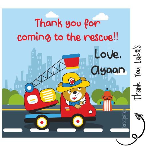 Picture of Personalised Thank You Labels - Rescue Team (Pack of 24)