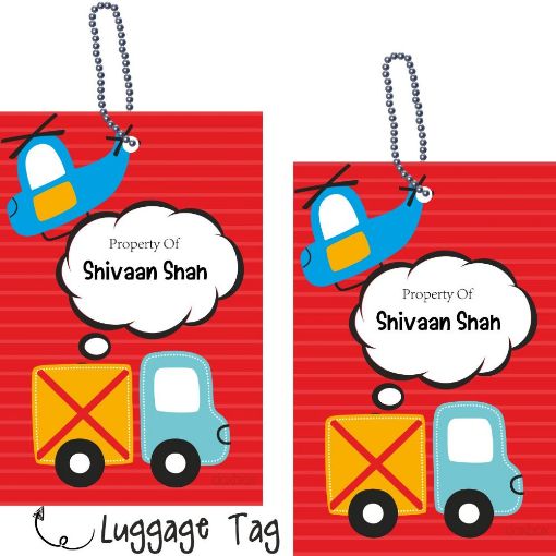 Picture of Personalised Luggage Tags - Transport Luggage (Pack of 2)