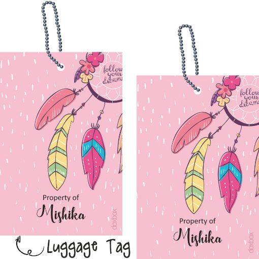 Picture of Personalised Luggage Tags - Follow Your Dreams (Pack of 2)