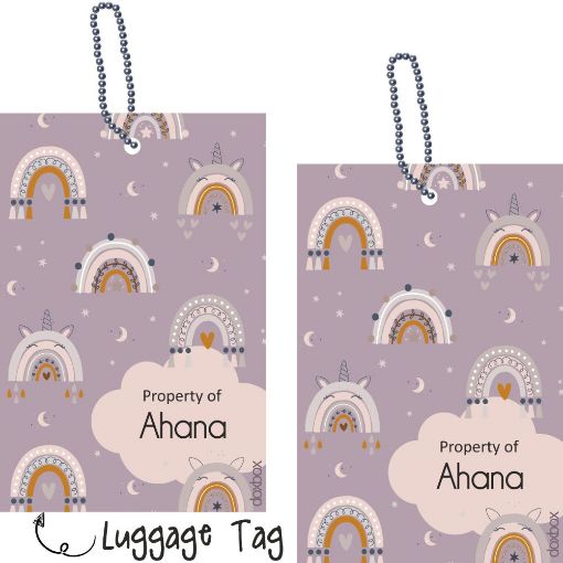 Picture of Personalised Luggage Tags - Boho Rainbow (Pack of 2)