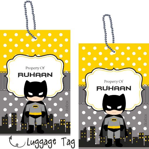 Picture of Personalised Luggage Tags - Batman (Pack of 2)