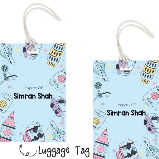 Picture of Personalised Luggage Tags - Around the World (Pack of 2)