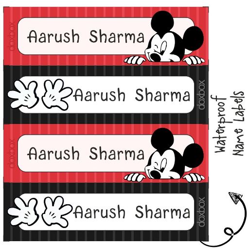 Picture of Personalised Name Labels - Mickey Mouse (Pack of 88)