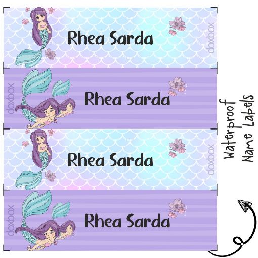 Picture of Personalised Name Labels - Mermaid (Pack of 88)